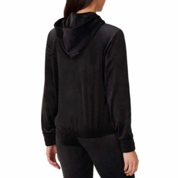 FILA Velour Quarter Zip Hoodie Black NEW - Large - Picture 4 of 4